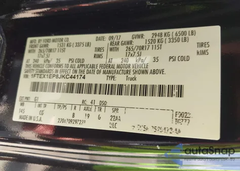 2018 Ford F-150 Xl from USA, damaged, VIN 1FTEX1EP8JKC44174